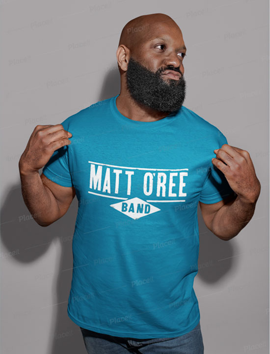 Matt O'Ree Band Classic Logo Steel Blue T-Shirt
