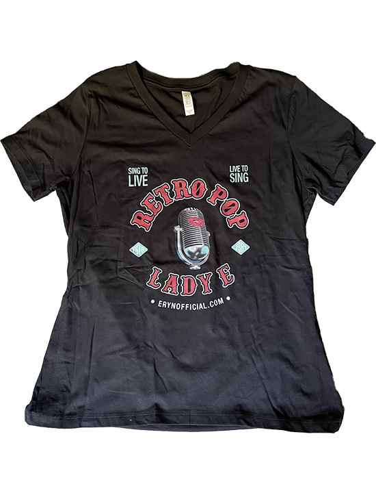 Eryn Retro Pop Black Men's T-Shirt