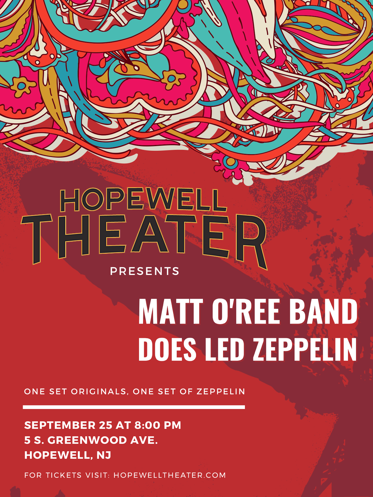 Matt O'Ree Band Does Led Zeppelin at Hopewell Theater