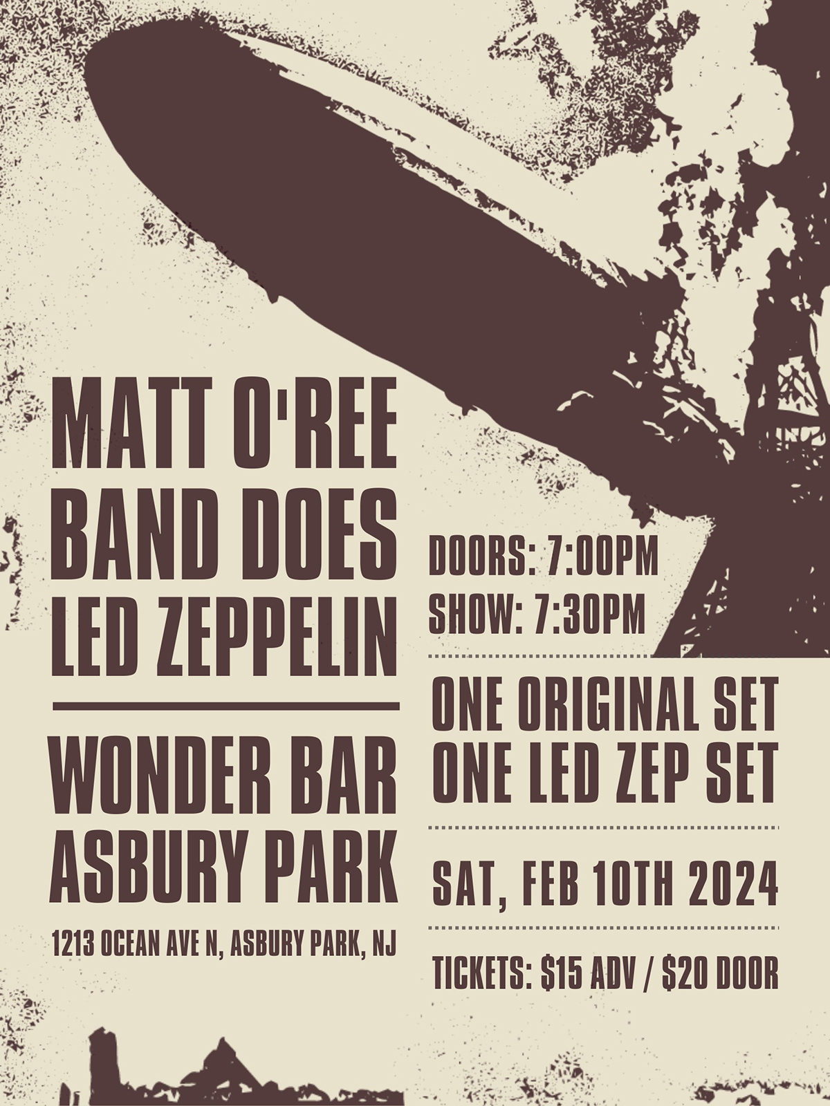 Matt O'Ree Band Does Led Zeppelin @ Wonder Bar